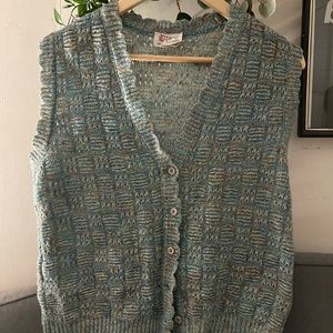 Turquoise sweater vest